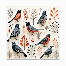 Autumn Birds Canvas Print