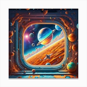 Window In Space Canvas Print