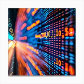 Blurry Image Of A Computer Screen Canvas Print