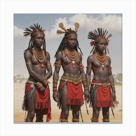 African Villagers(1) Canvas Print