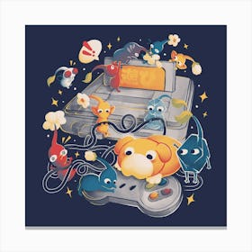 Tiny Gamers - Geek Cute Video Game Plants Retro Console Gift Canvas Print