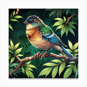 Bird In The Forest Canvas Print