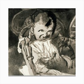 Child In A Chair Canvas Print