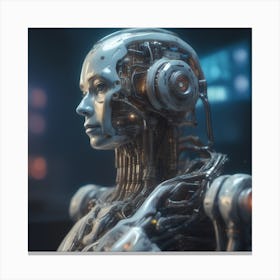 Futuristic Female Robot 28 Canvas Print