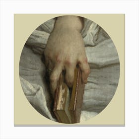 Hand Holding A Book 1 Canvas Print