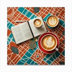 Coffee And Book 19 Canvas Print