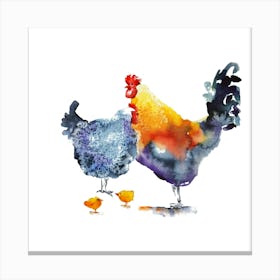 Roosters Canvas Print