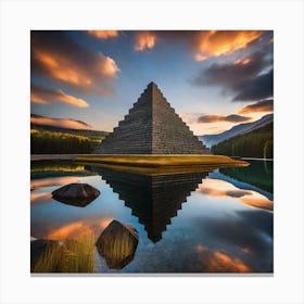 Pyramid At Sunset 1 Canvas Print