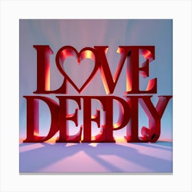 Love Deepy 2 Canvas Print