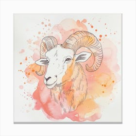 Zodiac Ram 1 Canvas Print