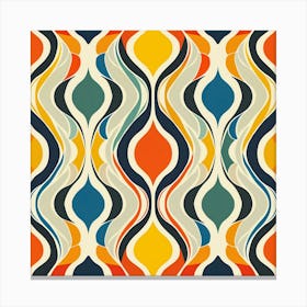 Abstract Wavy Pattern Vector Canvas Print