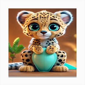 Cute Cheetah Canvas Print