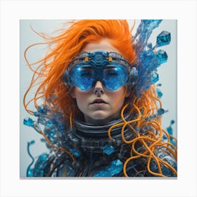 Futuristic Woman Created by using Imagine AI Art Canvas Print