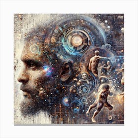 Evolution Of Human And AI Within Canvas Print