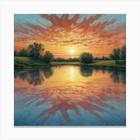 Sunset Reflection Canvas Print