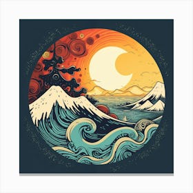 Azure Waves Canvas Print