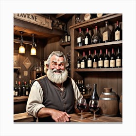 Old Man In Tavern Canvas Print