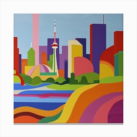 Abstract Travel Collection Toronto Canada 7 Canvas Print