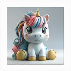 Unicorn 3d Model 30 Canvas Print