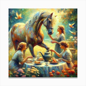 Tea With Friends Canvas Print