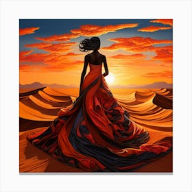 Sunset In The Desert 3 Canvas Print