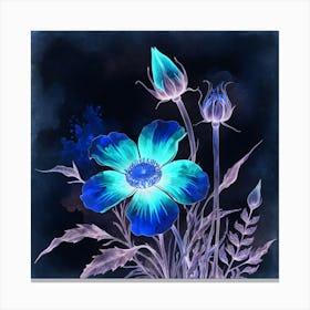 Blue Flowers Canvas Print