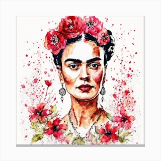 Illustration Frida Kahlo - Floral Beauty