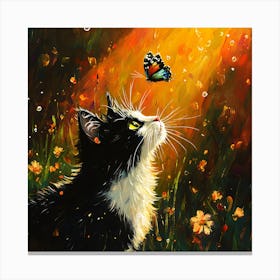 Butterfly Cat 5 Canvas Print