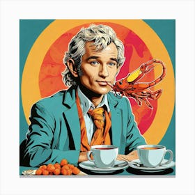 Man With A Lobster 1 Canvas Print