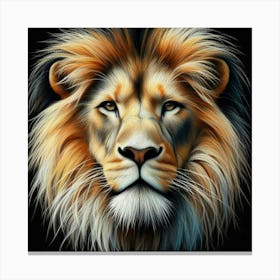 Lion Painting in pastel Canvas Print