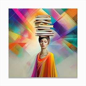 Surreal Design of Feminine Balance and Wisdom Canvas Print