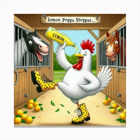 Lemon Peppa Steppas Barn Canvas Print