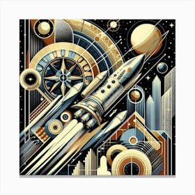 Space Rocket Canvas Print