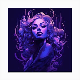 Girl In Purple Canvas Print