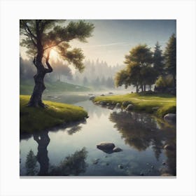 Landscape Painting 43 Canvas Print