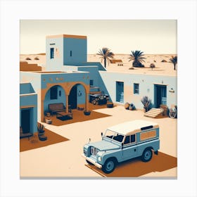 Desert House, Tidjikja, Mauritania. Vintage  Canvas Print