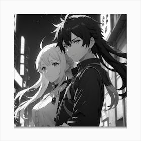 Anime Couple Canvas Print