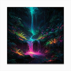 Waterfall In The Jungle 35 Canvas Print