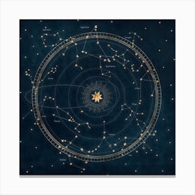 Astrologer's Star Map Canvas Print