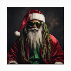 Rasta Santa Claus 1 Canvas Print