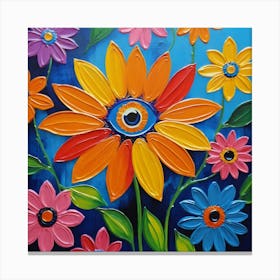 Colorful Flowers 2 Canvas Print