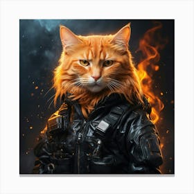 A wild cat wall art decoration Canvas Print