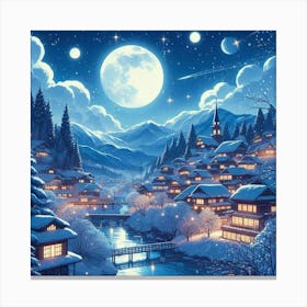 Winter Village Canvas Print