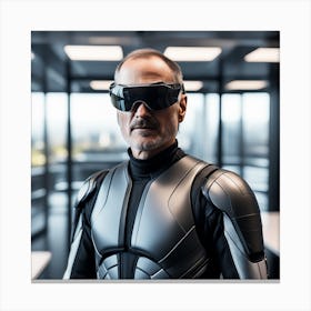 Man In Futuristic Suit Canvas Print