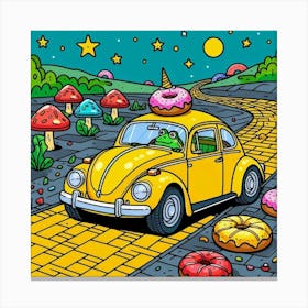 Donuts On The Road Canvas Print