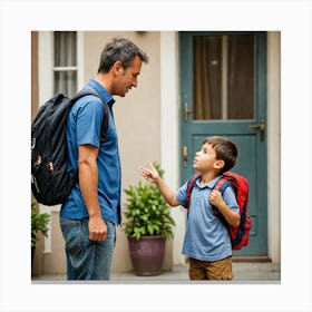 Father And Son Canvas Print