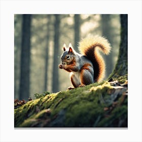 Squirrel In The Forest 44 Canvas Print