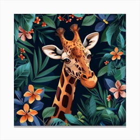 Jungle Giraffe (12) Canvas Print