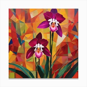 Phragmipedium Orchids Abstract 2 Canvas Print