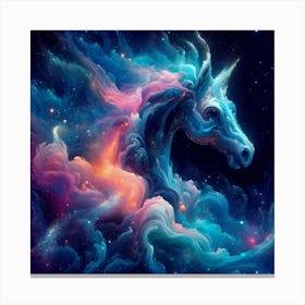 Unicorn In Space Canvas Print